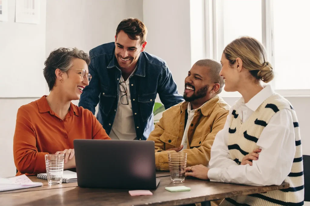meeting in an office